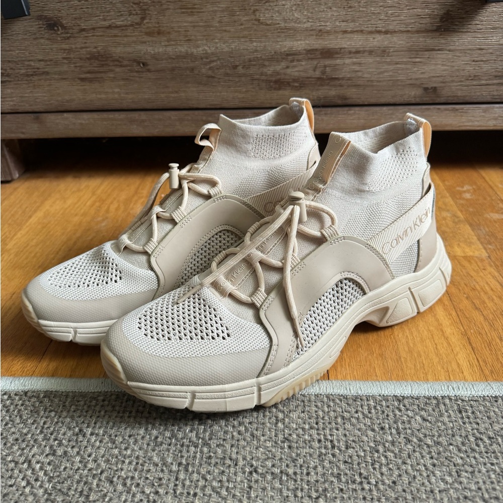 Calvin Klein Delton sneakers in Beige